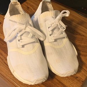 Adidas nmd all white sneakers